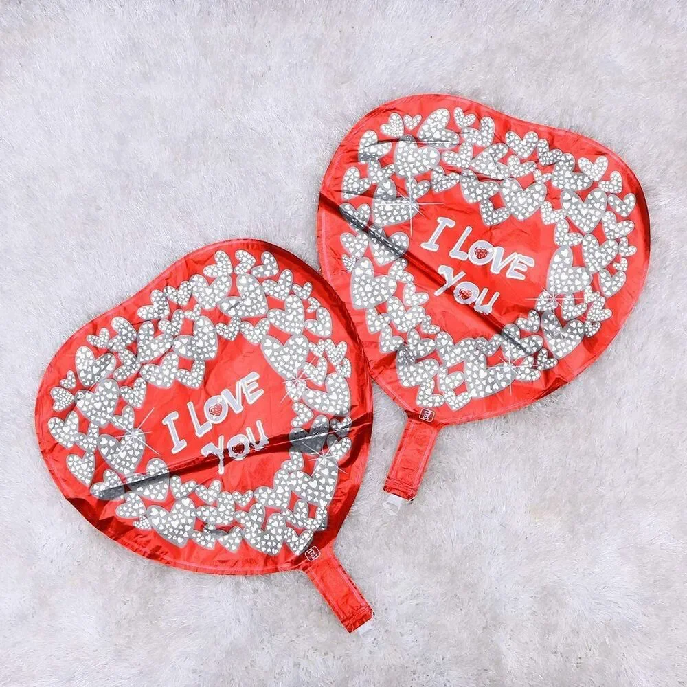 Set of 10 Heart Foil 'I Love You' Balloons, Engagement Wedding Party Decorations